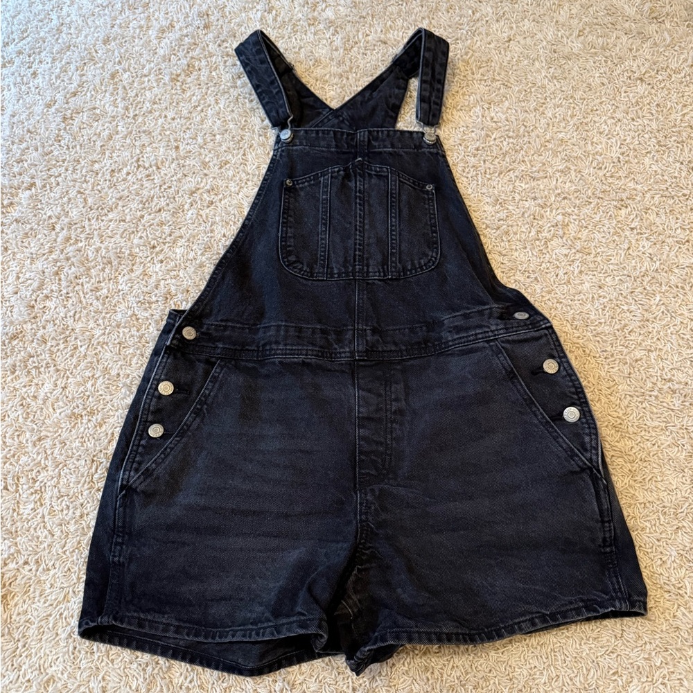 Old Navy Black Denim Overalls